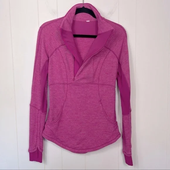 Lululemon Athletica Pink Base Runner Half Zip Pull - Picture 3 of 13